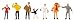 Produktbild Faller 150956 Christmas Fair Vistors (7) Figure Set