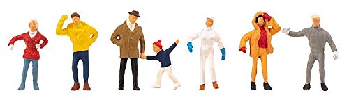 Preisvergleich Produktbild Faller 150956 Christmas Fair Vistors (7) Figure Set