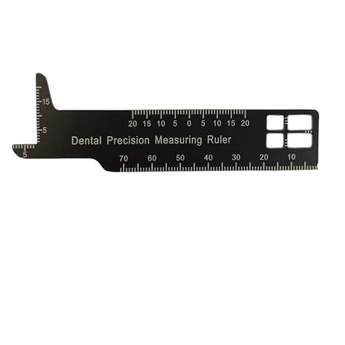 Calibrador dental de precisión de aluminio 105x20x2 mm miniatura 1