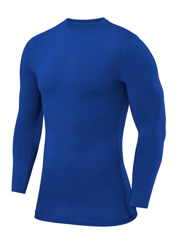 Boys' Compression Shirts Long Sleeve Youth Athletic Workout Top, Base Layer Sports Kids Undershirt - Crew Neck
