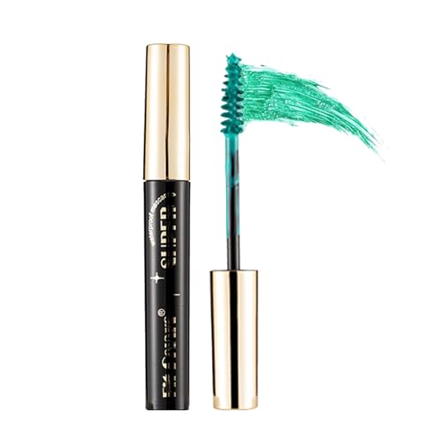 Bunt Wimperntusche Wasserfest, Volumizing und Curling Mascara Grün, Volumen und Langlebig Wimperntusche für Weihnachten Halloween Party Augen Make-up, Mascara Lange Wimpern (Grün)