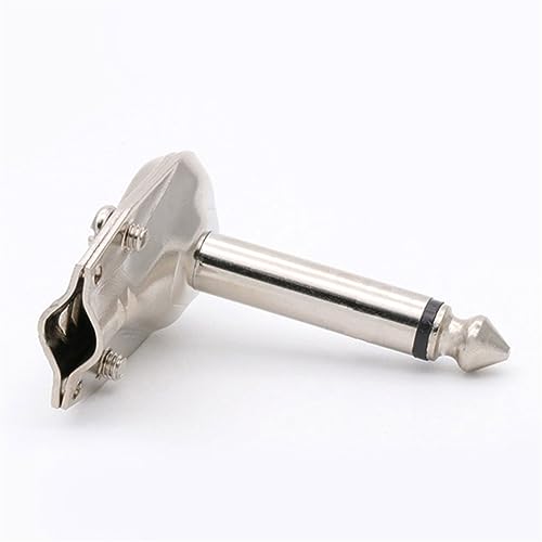 Prise mâle 6.35 mm coudée avec fiches robustes pour câbles audio de studio