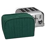 RITZ-Polyester-Cotton-Quilted-Four-Slice-Toaster-Appliance-Cover-Dust-and-Fingerprint-Protection-Machine-Washable-Dark-Green