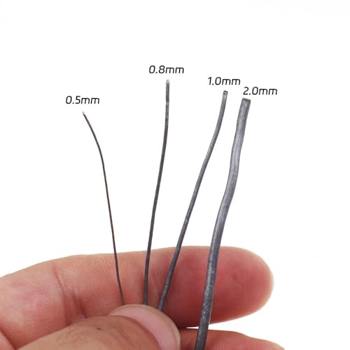 Set de 10 hilos de plomo ponderados para moscas 0.5mm x 2m miniatura 2