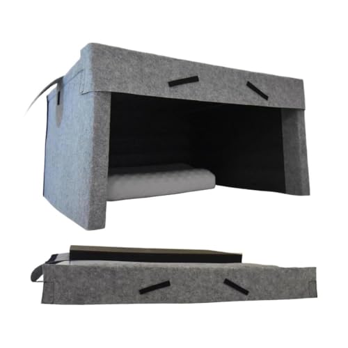 Tenda oscurante per dormire, in cotone, insonorizzata, design pieghevole con altoparlanti integrati, a prova di luce e ventilazione, aiuto multifunzionale per dormire