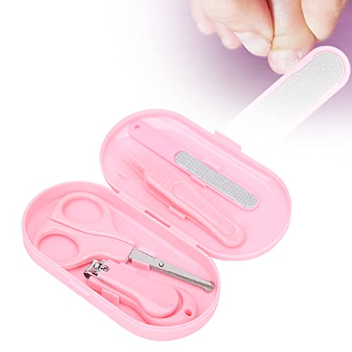 Pinça de bebê, cortador de unhas pequeno portátil prático e prático para bebês para casa(cor de rosa
