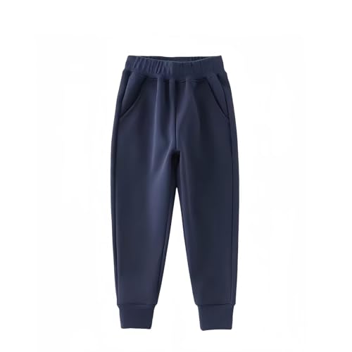 Image of Gemzon Boys PE Joggers Cotton Girls Pants School Jog Kids Sports Trousers Jogging Tracksuit Bottoms Blue 12-13 Years