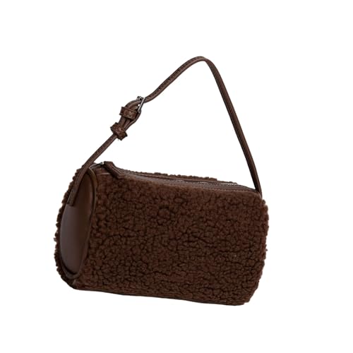 Sac à main bandoulière léger en peluche et grand sac cabas souple quotidien femme