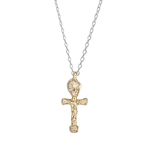 Collier argent sterling S925 femmes chaîne clavicule croix mode simple