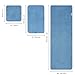 POLYTE Oversize, 60 x 30 in., Quick Dry Lint Free Microfiber Bath Towel Set, 6 Piece (Blue)
