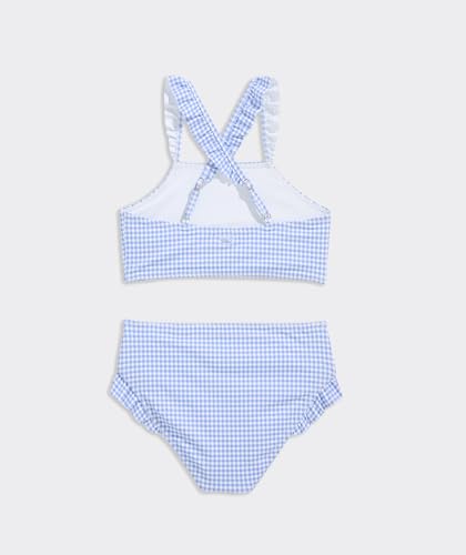 Image of Vineyard Vines Girls' Girls' Ruffle High Neck Two Piece