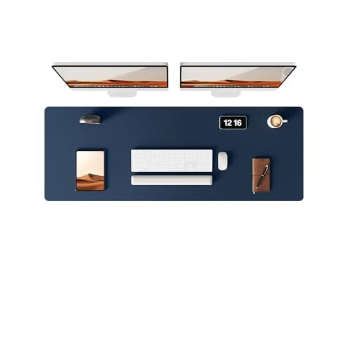 YSAGi Leather Desk Pad Protector, Office Desk Mat, Large Mouse Pad, Non-Slip PU Leather Desk Blotter, Laptop Desk Pad, Waterproof Desk Writing Pad for