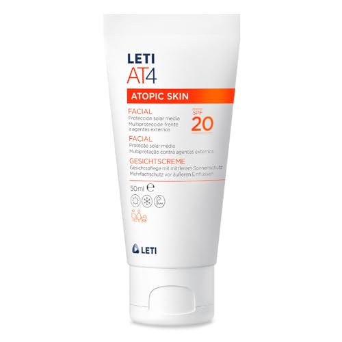 Leti AT4 Cuidado de protección múltiple con protección solar media (SPF 20) - 50 ml