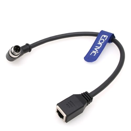 Câble Cat6 blindé M12 coudé et RJ45 de qualité supérieure 1m