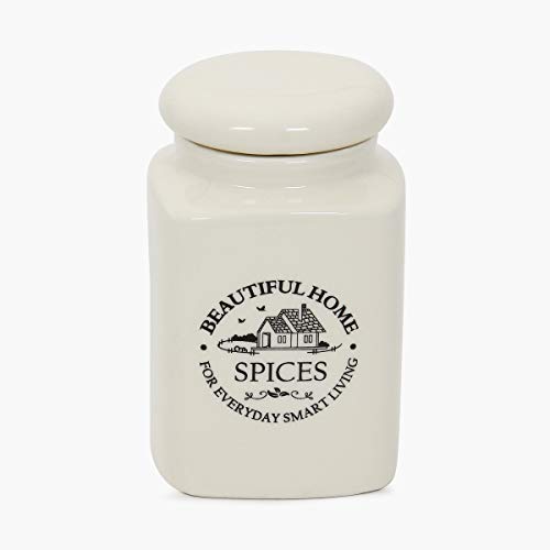 Home Centre Ceramic Spice Jar - 1 Piece, Beige, Standard