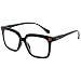 Eyekepper Square Reading Glasses for Women Large Frame Readers - Black +1.00