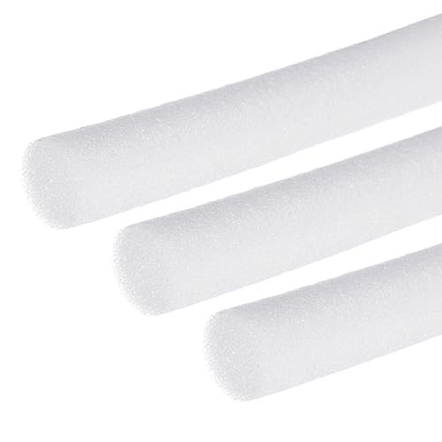 PATIKIL 1-3/5 Inch x 7 Feet Backer Rod for Gaps and Joints, 3 Roll Foam Rope Caulk Crack Joint Filler Roll Seal Weather Strip for Home Construction Car, White
