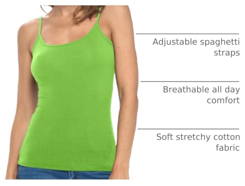 Image of Natural Uniforms Women's Camisole Tank Top-Breathable Cotton Stretch