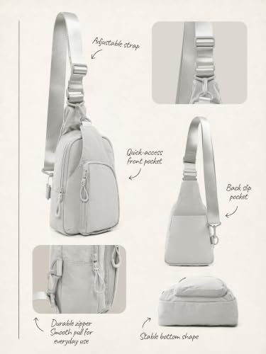 Image of ODODOS Sling Bag with Adjustable Straps Crossbody Chest Bag Lightweight Backpack for Casual Traveling Hiking