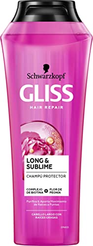 Gliss - Champú para pelo largo con raíces grasas - Long&Sublime - 6 uds de 250ml Cover