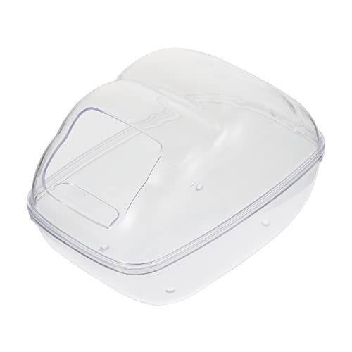 ORFOFE シー透明ハムスター用洗面器 ペット用バスルーム 多機能トイレと浴槽 小動物用 簡単お手入れ おしゃれなデザイン
