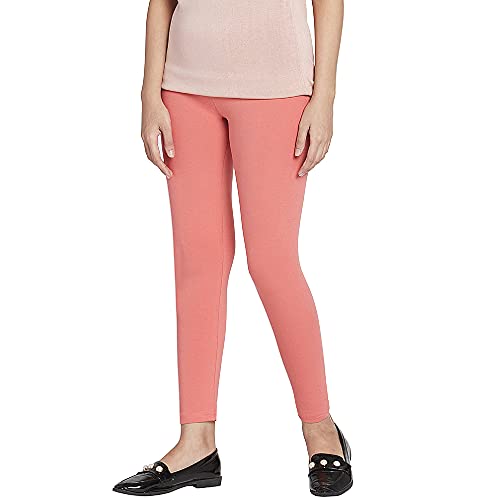 Image of GO COLORS Soft Cotton Stretch Cropped Leggings for Women | Breathable, Mid Rise