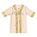 ODIZLI Boy's Muslim Thobe Infant Toddlers Baby Boys Muslim Newborn Eid Outfits Kaftan Abaya and Head Scarf Shemagh Keffiyeh Arabic Dubai Outfits Ramadan Robe Beige 6-12 Months