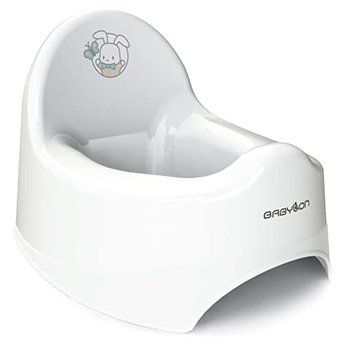 BABYLON Töpfchen Nautilus - Antirutsch Toiletten - Kinder Klo - Nachttopf - WC Sitz Topf - Anatomisches Kindertöpfchen für Jungen und Mädchen - Baby Zubehör Weiß Set 1 Stück