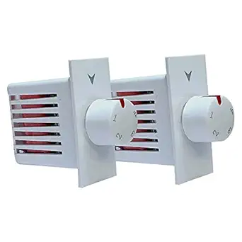 Hi-PLASST Switch indicator (2pc) 1M Switch Type Regulator, 4-Step, Modular Step Type Fan Regulator for Home & Offices (White) (L*B = 5 * 2.4cm)-Pack of 2