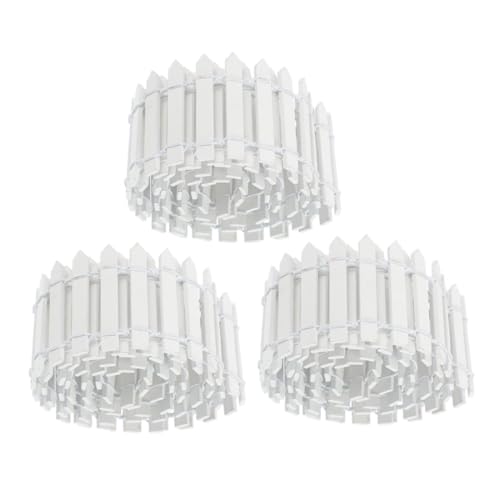 Clôture miniature en bois blanc ifundom pour maison de poupée