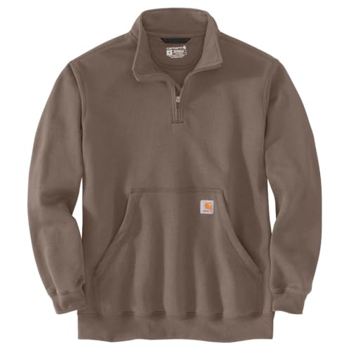 Carhartt Men's 105294 Loose Fit Midweight Quarter Zip Mock Neck Sweatshirt