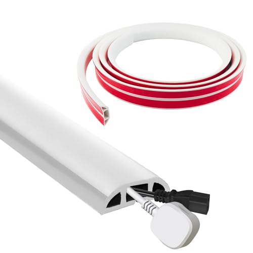 Goulotte Passe-câble PVC Souple De 1 Mètre, Auto-adhésive - Cache-câble De Sol Rouge Pour Rangement Et Protection Des Fils (domestique, Bureau, Atelier)
