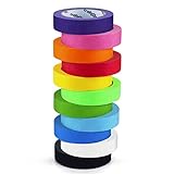 Craftzilla Colored Masking Tape – 11 Roll Multi Pack – 825 Feet x 1 Inch of Colorful Craft Tape – Vi