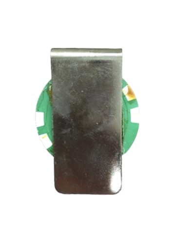 Poker Chip Money Clip - 25$ Green Chip with Metal Clip2