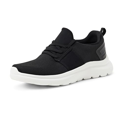 Amazon Essentials Damen Leichte Strick-Crosstrainer-Sneaker Schwarz Weiß 40 EU