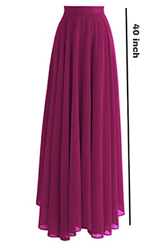 Image of Women's Full Length Georgette Long Skirt- 8 Meters Maxi Flare.