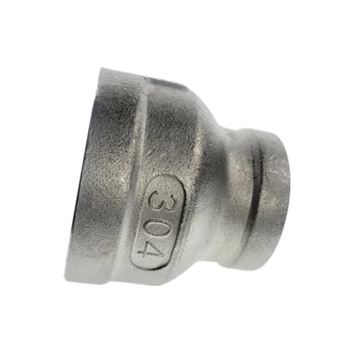 Reductor DN32 DN40 de acero inoxidable SS304 con rosca hembra para tuberías 5