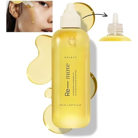 HALEYS Cleansing Oil, VEGAN KOREAN Formula, Removes Waterproof Makeup, Sunscreen, Impurities, Unclog pores, Gentle & Nourishing Makeup Removal with Olive Oil & Vitamin E - All Skin Types (Sensitive) Cover