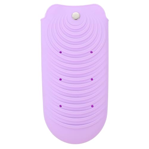 Hemobllo Bolsa Aislante de Silicona Antideslizante para Rizador y Plancha de Pelo Tamaño Pequeño Color Púrpura Resistente al Calor Adecuado para Viajes y Uso Salones de Belleza