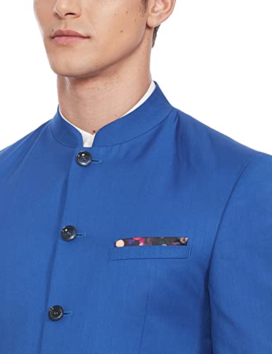 Image of Park Avenue Rayon Blend Men's Full Sleeve Slim FIT Dark Blue Formal Suit (PMDL03725-B6 32)