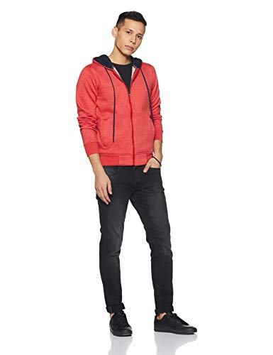 Image of Qube By Fort Collins Men Cotton Hooded Sweatshirt