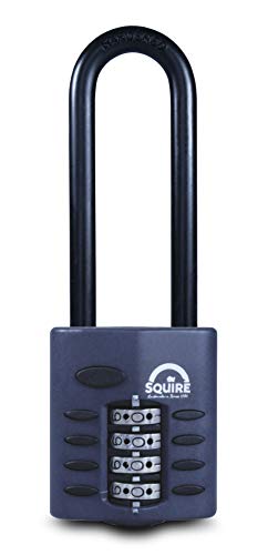 Squire Extra Long Shackle 4 Wheel Combination Padlock, 40mm Body