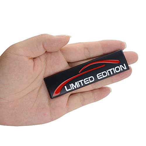 Image of 2Pc 3D Metal Limited Edition Logo Emblem Badge Auto Premium Badge Trunk Fender Rear Side Sport Decal Sticker (Black White)
