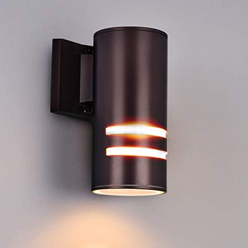 Image of rosykite Brown Outdoor Wall Sconce, Modern Patio Exterior Light Fixture
