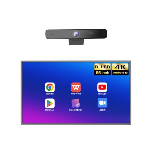 Image of Horion (55 inch Board+Conference Camera ), 4K Smart Board,55 inch UHD Electronic Whiteboard Touch Screen Interactive Smart board Wireless Display, 40-Point, Android 13.0 & Windows, Classroom /Office /Conference