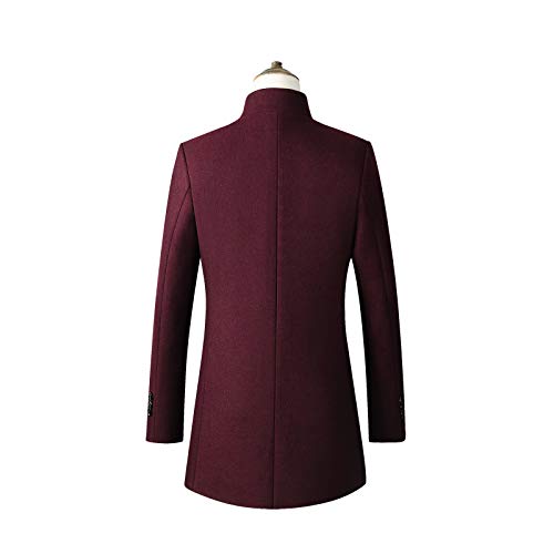 Heren wintermantel slim fit gewatteerde wollen trenchcoats lange dikke elegante jas overjas (M-4XL) - Image 4