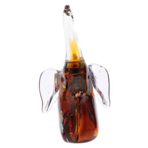 Statue éléphant en verre stable pour décorer sans risque de chute