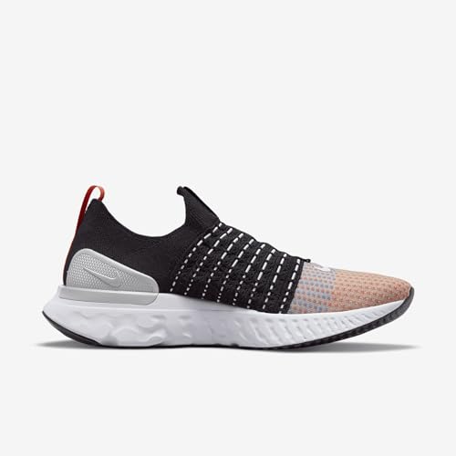 Nike Nike Men's React Phantom Run Flyknit 2 Sneaker, Black/White/Team Orange, 11.5