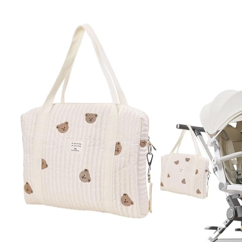 Bolsa Para Extractor De Leche, Bolsa Para Pañales De Viaje, Bolsa Para Pañales, Bolsa Para Pañales Grande, Bolsa Para Pañales Con Bordado De Algodón Suave - Bolsa Para Pañales De Gran Capacidad, Borda