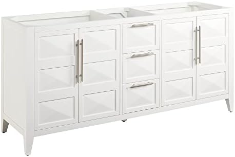Signature Hardware 484516 Holmesdale 72" Double Vanity Cabinet Only with Mahogany Cabinet - Less Vanity Top